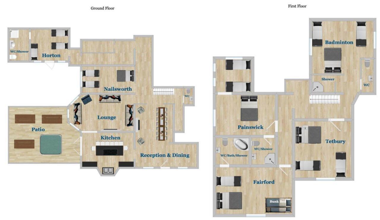 Cotswold Manor House - Country House Retreat With Hot Tub, Ideal For Large Groups Petty France Dış mekan fotoğraf